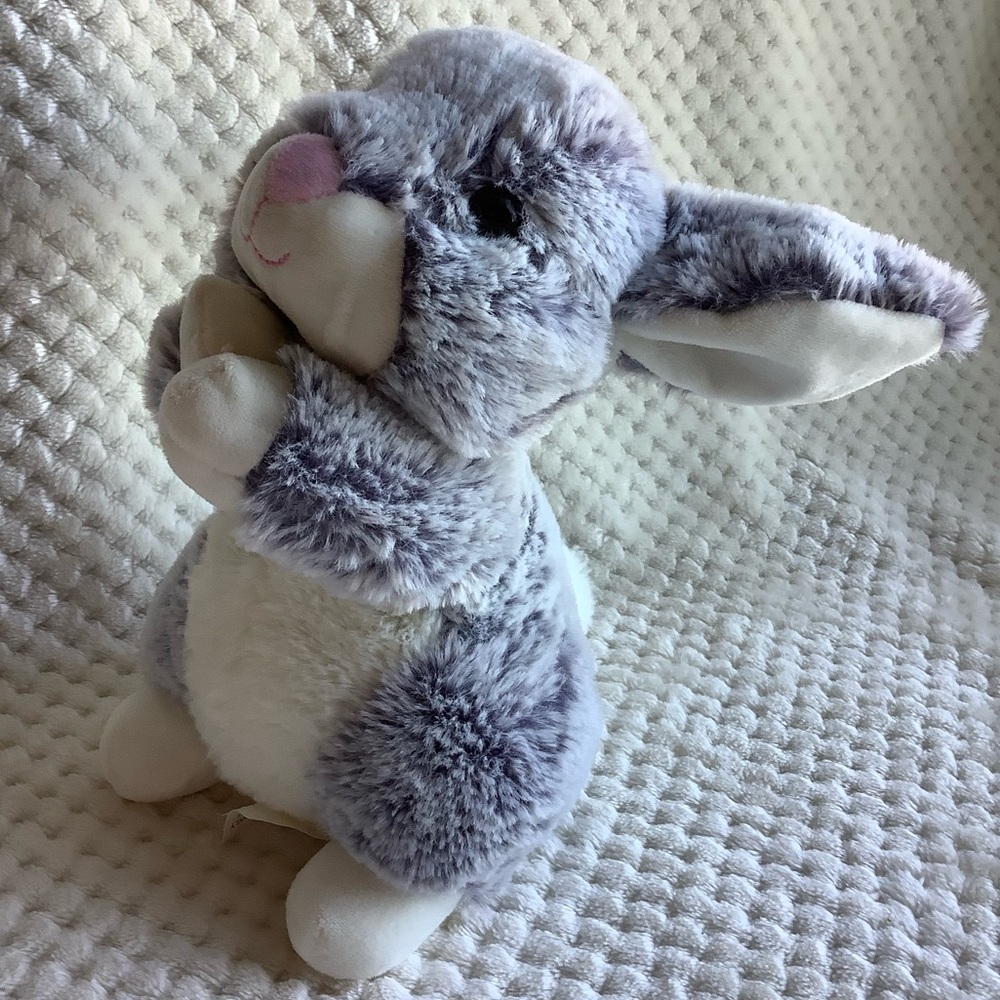 Unbranded Plush Bunny Rabbit Stuffed Animal Toy Grey and White Easter Bunny